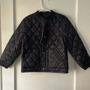 Polo Ralph Lauren 4 T black quilted jacket.